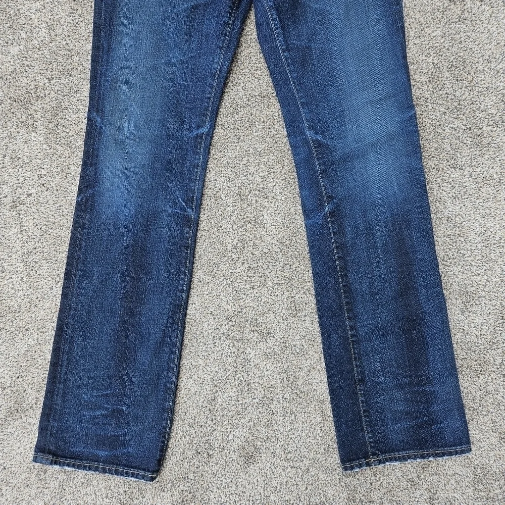AG Adriano Goldschmied The Kiss Slim Straight Jeans Medium Wash Low Rise Sz 30R